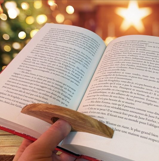 Bague de lecture en bois – Accessoire pratique et élégant pour vos livres